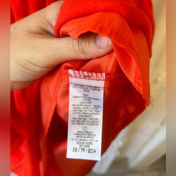 Ella Moss Red Orange Roman Greek Toga summer spring dress size XS - Picture 8 of 9